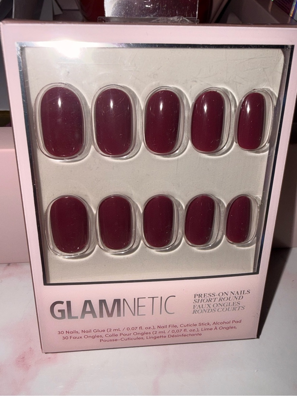Glamnetic “Berry Maroon” Press On Nails